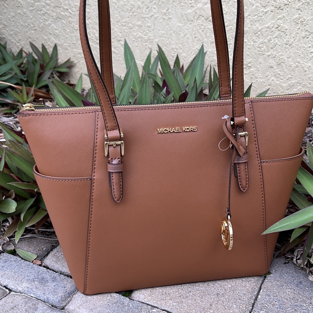 Michael Kors Large Charlotte Top Zip Tote Leather - Picture 3 of 16